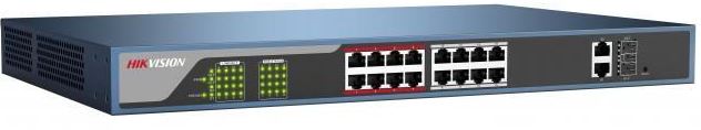 سويتش Hikvision PoE بعدد 16 منافذ – DS-3E1518P-EI/M